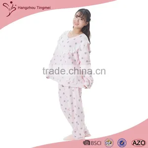 Eco-friendly Soft Anti-bacterial Pink Pajamas/100% Polyester Bathrobe thumbnail-2