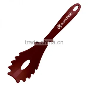 Pasta Server - Wide Scoop With Tines and Drain Hole, Unique Built-in Stand Keeps Counters Clean and Comes With Your Logo thumbnail-2