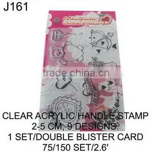 J161 CLEAR ACRYLIC HANDLE STAMP thumbnail-1