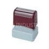 Dual Foam Rectangle Reture Address and Logo Flash Pre Inked Rubber Stamps With Burgundy Handle thumbnail-1