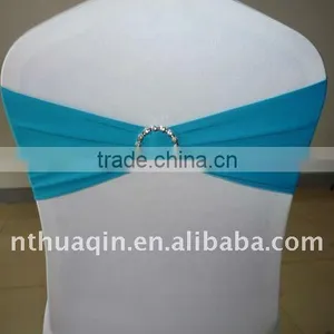 Turquoise Spandex Band With Diamond Buckle Spandex Chair Cover Band Spandex Band With Diamond Buckle for Chair Cover thumbnail-1