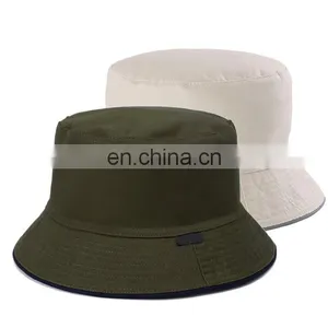 Professional Stone Washed Kids Bucket Hat Cap With Applique Logo thumbnail-2
