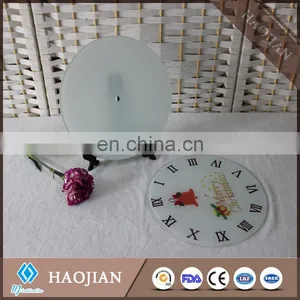 Sublimation Blank Tempered Glass Clock Face,smooth Surface With White Coating ,round Shanpe thumbnail-2