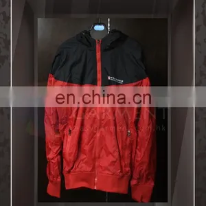 OEM Your Own Logo Screen Printing With Hood Red and Black Jacket thumbnail-1