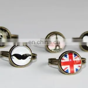36 Pairs/box Gorgeous European Style Time Gem Opening Ring Retro Cute Ring thumbnail-4
