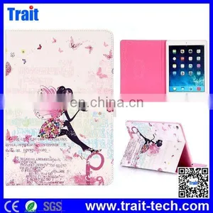 2015 New Fashion Magnetic Buckle Cute Girl Diamond Studded Leather Case for IPad Air2 thumbnail-1
