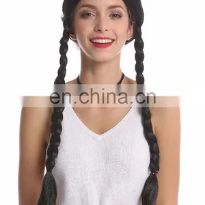 Black Pigtail Party Wigs P-W229 thumbnail-3