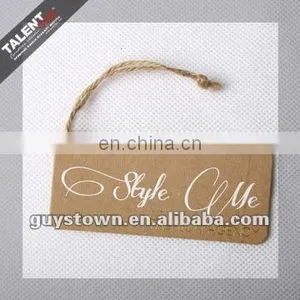 High Quality Spot UV Printed Kraft Paper Hang Tag for Garments thumbnail-1