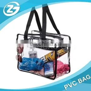Clear Cosmetic PVC Bag With Shoulder Strap thumbnail-1