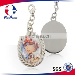Offset Printed Keychains Bright-Nickel Plated With Your Own Design thumbnail-1