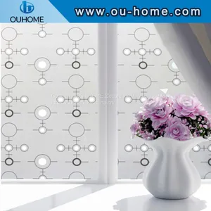 BT806 Popular PVC Frosted Decortaion Stained Glass Window Film thumbnail-2
