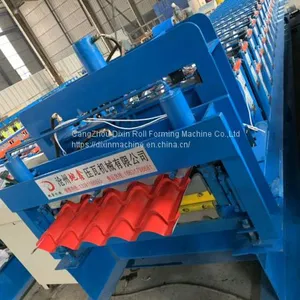 Bamboo Color Glazed Tile Trapezoidal Roof Sheet Roll Forming Machine thumbnail-5