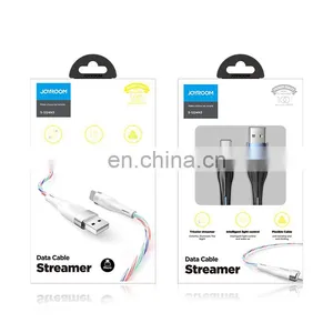 JOYROOM Braided l Led Light Usb Data Cable Fiber Optic Lighting Cable thumbnail-4