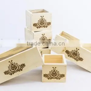 Custom Logo Hot Stamp Solid Wooden Crate Box,wood Box Crate thumbnail-1