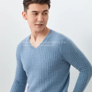 Wholesales Men′s V-Neck Pullovers Autumn Cashmere Sweater thumbnail-1