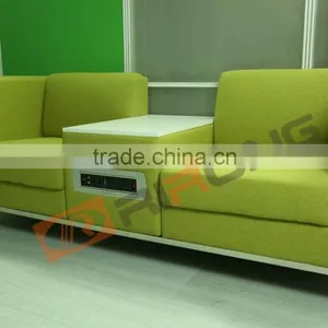 Latest Design Hall Sofa Set Portable Lap Top Outlet Hair Salon Furniture Modern Lobby Sofa Design With Socket thumbnail-1