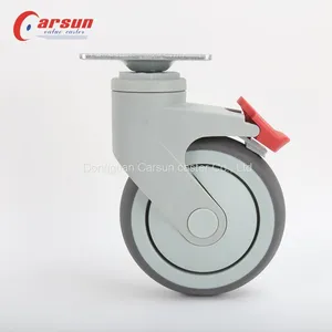 Hospital Trolley Castor Special for Medical Equipment and Instruments Silent Without Damaging The Ground Medical Swivel Caster Wheel thumbnail-3
