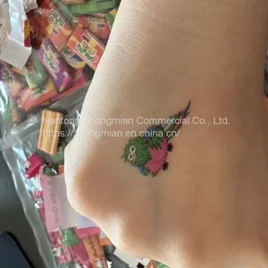 Fancy 4cm, 7cm Fruit Flavour Chewing Gum Tatoo Chicle Tatoo Bubble Gum in Bags, Jars thumbnail-2