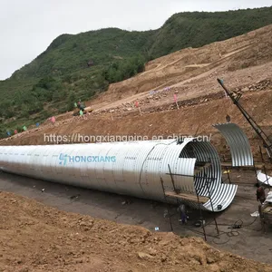 Metal Culvert Pipe Two Plates Assembled Large Diameter Corrugated Pipe Supplier thumbnail-2
