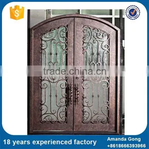OEM Available Inexpensive Security Forged Iron Entry Doors thumbnail-2