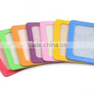 Vertical Style Faux Leather Business Id Credit Card Badge Holder thumbnail-1