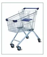 Multi-Layer Basket OEM ODM Custom 90L 100L Steel Shop Shopping Cart Trolley thumbnail-1