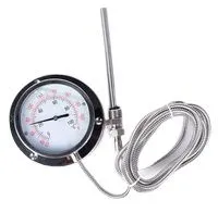 100mm 0-650C Industrial Stainless Steel Steam Vapor Capillary Type Mechanical Temperature Gauge Gas Pressure Thermometer thumbnail-2
