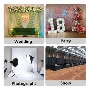 10 X 10ft Aluminum Scrolling Pipe Drape Set Adjustable Size Heavy Duty Digital Printing Photography Backdrop Stand Kit Wedding Backdrop thumbnail-5