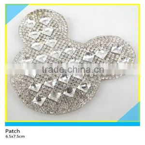 Hotfix Rhienstone Star Design Patch Clear Crystal Rhienstone Applique 7X7cm thumbnail-3