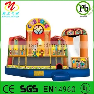 Family Entertainment Center Equipment Rentals Inflatable Club House 5 in 1 Combo thumbnail-1
