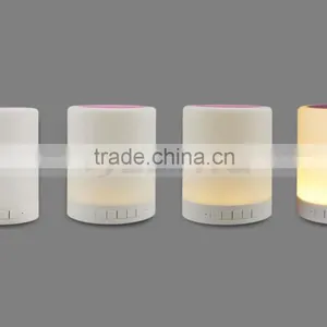 LED TF Aux Bluetooth 7 Colors Changering Wireless Smart Bluetooth Lamp Speaker With Blue Green Light Hook thumbnail-4