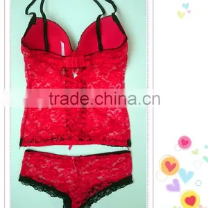 New Design Printting Lace Lingerie Photo, Sexy Hot Fashion Show Babydoll thumbnail-6