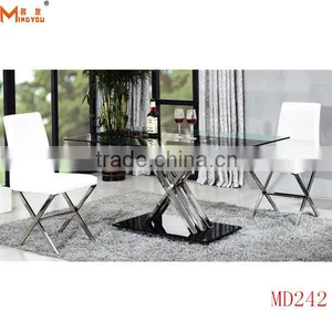 China New Design Stainless Glass tv Stand thumbnail-2