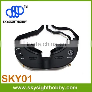 NEW SkyZone SKY-01 5.8G 40CH RC FPV AIO Goggles Head Tracing Video Glass Receiver External Lens thumbnail-1