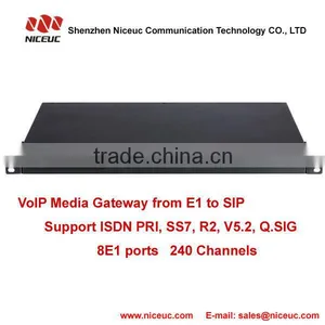 8 Ports VoIP Media Trunk Gateway From E1 to SIP thumbnail-1