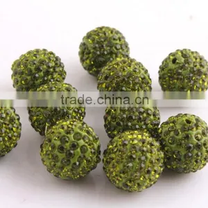 Olivine Color 8mm to 20mm AAA Quality Wholesales Clay Crystal Rhinestone Beads for Jewlery Making thumbnail-1