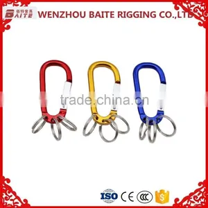 Colorful d Type Aluminum Hook With 3 Hole and Key Rings thumbnail-1