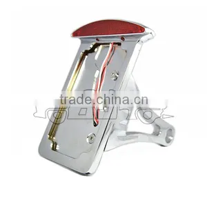 BJ-LPL-004 Custom Chrome Motorcycle Fender Eliminators With LED Light for Bike 1" or 3/4" Back Axle thumbnail-1