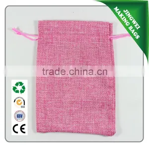 Logo Print Drawstring Bags Small Jute Bag Storage Bag thumbnail-4