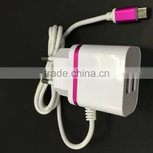 5V 2.1A EU Plug With 2USB Travel Charger thumbnail-4