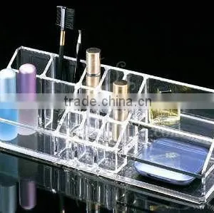 Acrylic Cosmetic Case With Lattice Lucite Make up Display Rack for Lipsticks thumbnail-2