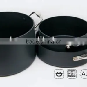 Unique Design Aluminum Hard Anodized Cooking Pot Stock Pot Sauce Pot Casserole thumbnail-1