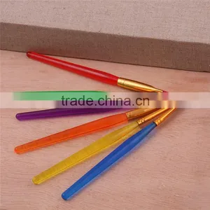 In Stock 6Pcs Nylon Hair Plastic Handle Artist Paint Brush Quality Choice thumbnail-3