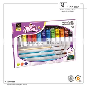 In Stock Best Selling Non-toxic 12 Colours Art Fabric Color Paint thumbnail-1