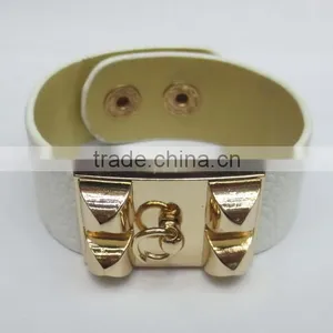 Leather ID Bracelet Stainless Steel Bracelet Warpped Handmade Bracelet thumbnail-1