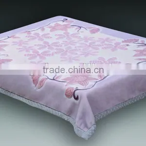 100% Polyester Printed and Special Carving Raschel Blanket 5kg thumbnail-1