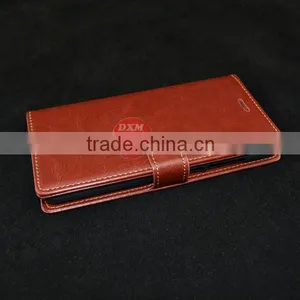 Luxury Crazy Horse Wallet Leather Case for Xiaomi Redmi Note Case With Card Slots thumbnail-2