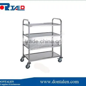 Stainless Steel Kitchen Dining Service Food Utility Trolley Cart 4 Tier thumbnail-1