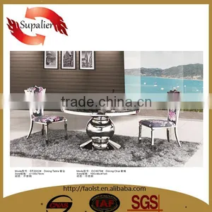 China Famous Dining Room Table Factory Metal Legs Dining Table thumbnail-1