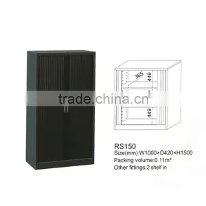 Height Adjustable Steel Storage Cabinet Tambour Door Filing Cabinet thumbnail-1